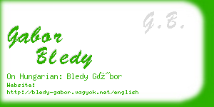 gabor bledy business card
